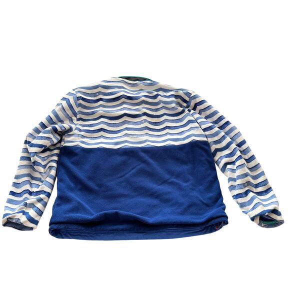 Chubbies Reversible Fleece 1/2 Zip Pull Over Jacket Men Size Large Blue Waves - Picture 9 of 10